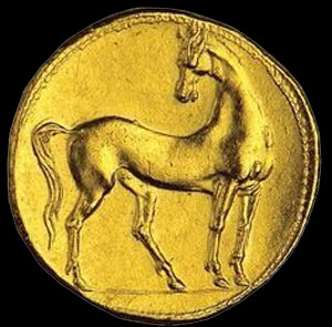 Pièce d'or à l'effigie d'Equus