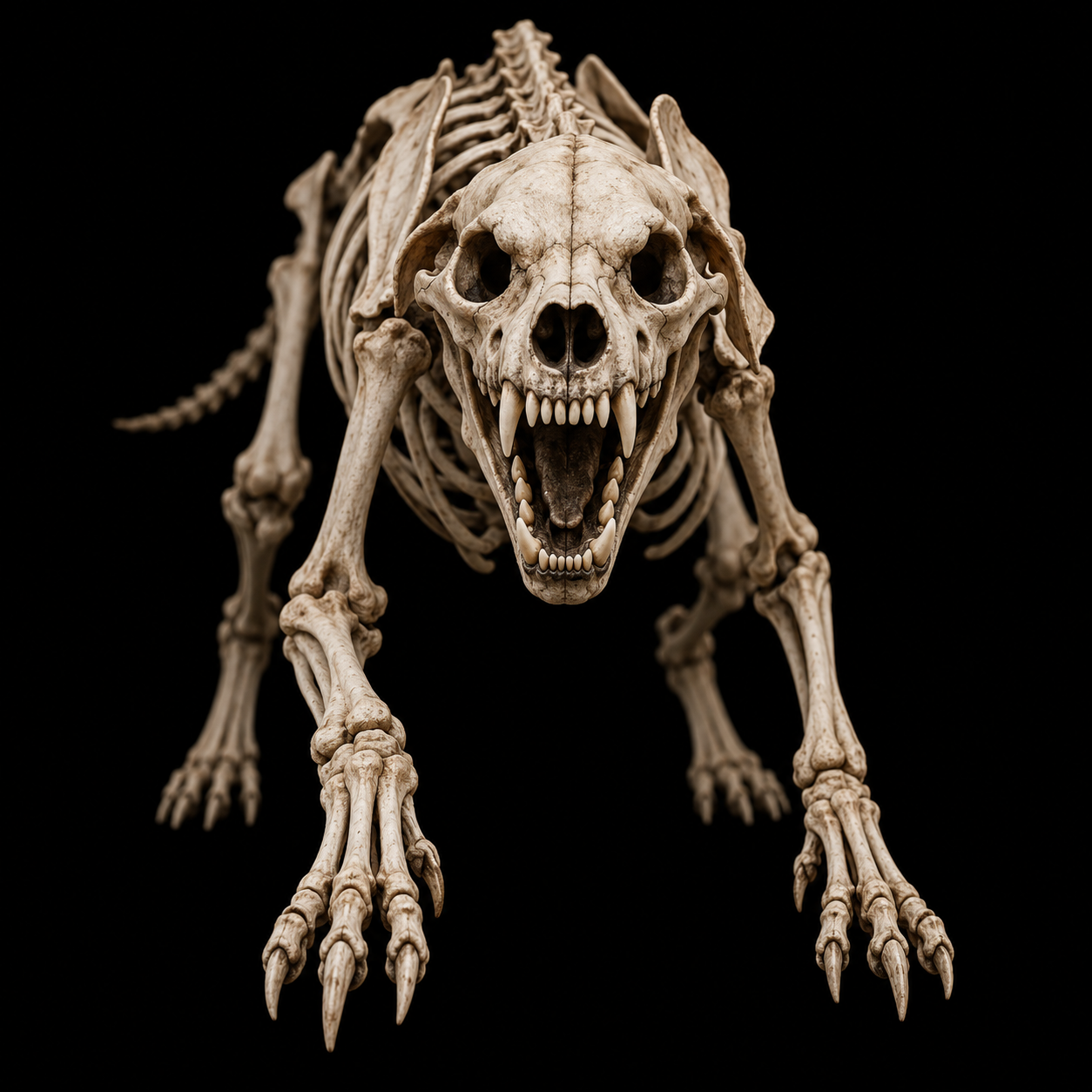 Illustration d’un squelette de chien