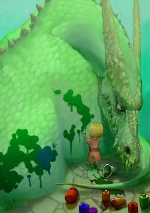 Dragon ayant adopté une petite humaine Dragon ayant adopté une petite humaine
